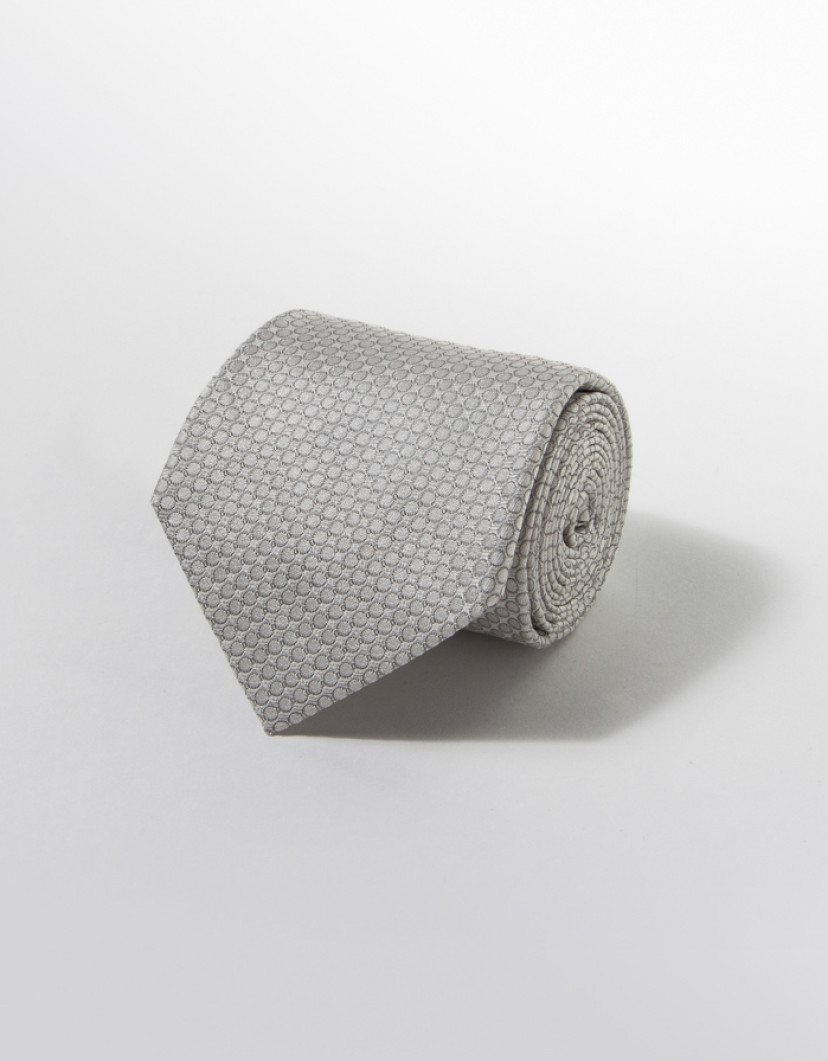 Patrick Hellmann Collection Gray-Silver 100% Silk Tie image